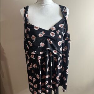 Torrid size 5 Floral Black Sleeveless top